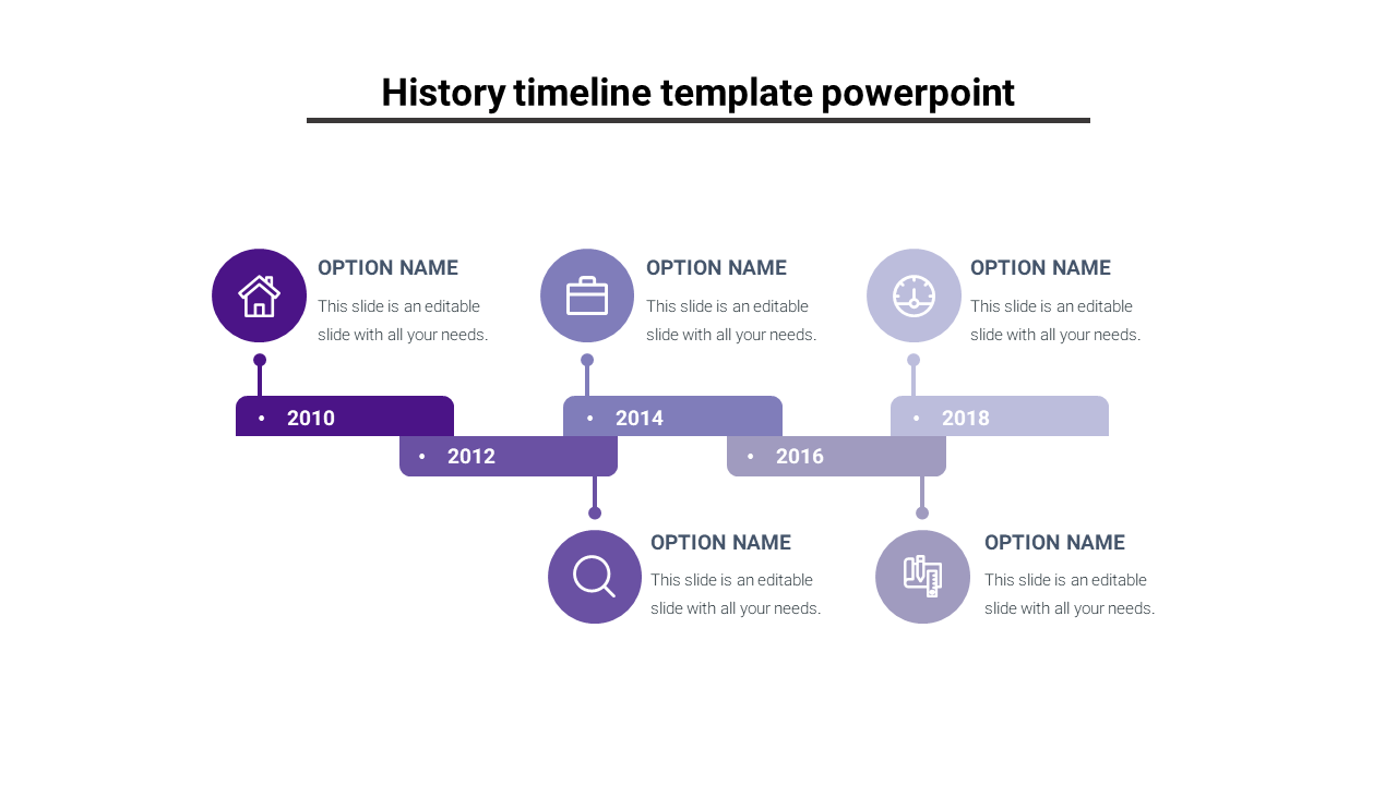 History timeline template powerpoint-5-purple